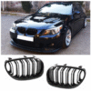 Бъбреци с двойни ребра черен лак за BMW серия 5 E60, E61 2004-2009