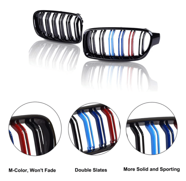 Бъбреци черен лак тип M3 за BMW серия 3 F30 след 2011 година с М декорация