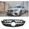 Хром / Черен лак решетка тип E63 AMG за Mercedes E класа W213 седан, S213 комби, C238 купе, А238 кабрио 2016-2019 с отвор за камера