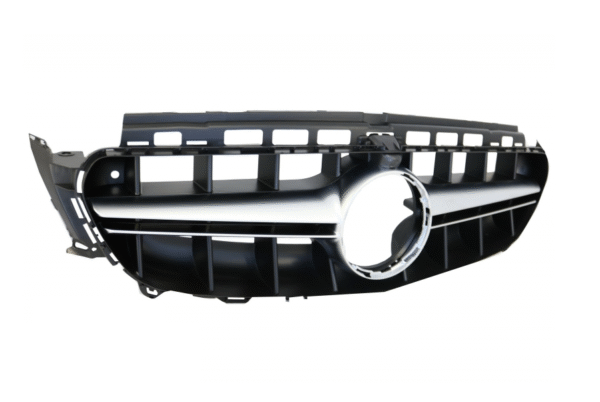 Хром / Черен лак решетка тип E63 AMG за Mercedes E класа W213 седан, S213 комби, C238 купе, А238 кабрио 2016-2019 с отвор за камера