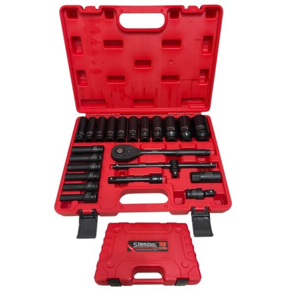 Ударно гедоре с дълбоки вложки  1/2 , 23части , STAHLMAYER