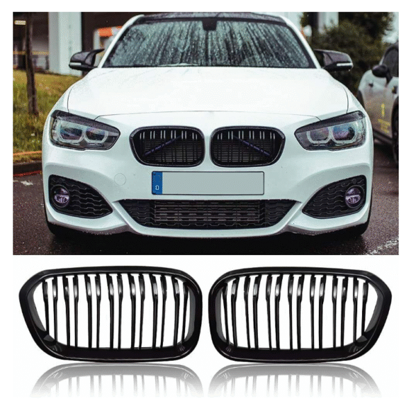 Бъбреци за BMW 1-ва серия F20 / F21 Черен Гланц Двойни (2015-2017) фейслифт