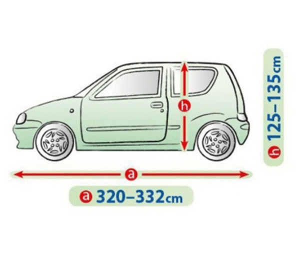 Покривало Kegel серия Mobile размер S2 сиво за хечбек