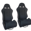 Спортни седалки за МПС - 9002 Черна с червен конец