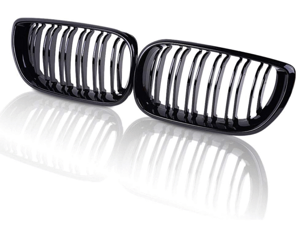 Бъбреци с двойни ребра черен лак за BMW 3-та серия 2002-2005 / E46