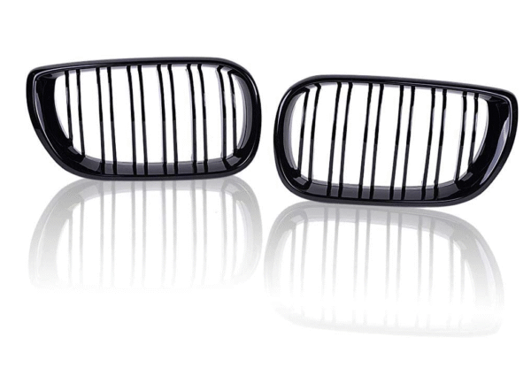 Бъбреци с двойни ребра черен лак за BMW 3-та серия 2002-2005 / E46