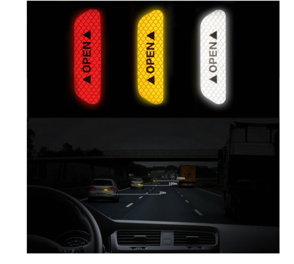 л2 Светлоотразителни стикери за врата open - Червени, Бели, Жълти