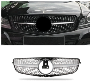 лл Хром/сива диамантена решетка за Mercedes C класа W204 седан, комби, купе 2007-2014