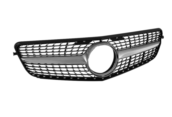 Хром/сива диамантена решетка за Mercedes C класа W204 седан, комби, купе 2007-2014