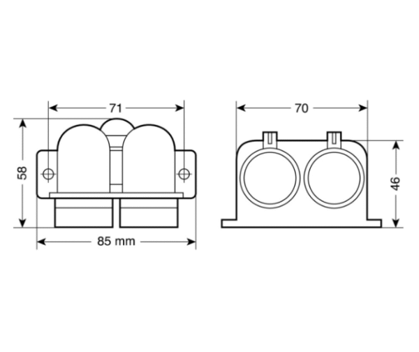 Гнездо за запалка за вграждане TWIN