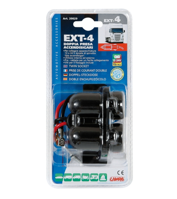 Гнездо за запалка за вграждане TWIN