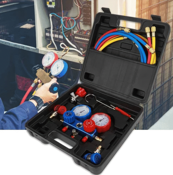 Комплект манометри за зареждане и тест на климатични системи STAHLMAYER