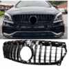 Черна решетка тип GT за Mercedes CLA W117 2017-2019 с отвор за камера