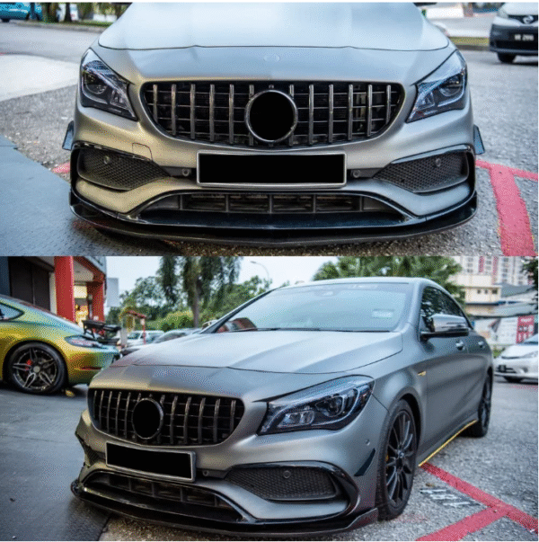 Черна решетка тип GT за Mercedes CLA W117 2017-2019 с отвор за камера
