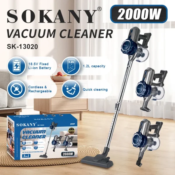 Прахосмукачка SOKANY SK-13020 – безжична, 2000W