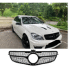 Хром/черна диамантена решетка за Mercedes C класа W204 седан, комби, купе 2007-2014