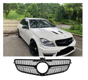 р Хром/черна диамантена решетка за Mercedes C класа W204 седан, комби, купе 2007-2014