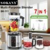 ро2 Мултифункционален кухненски робот 7-в-1 SOKANY SK-111 – 1200W