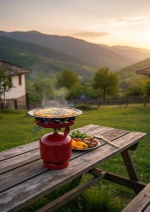 Газов котлон с тава , Газов котлон + сач / тава /