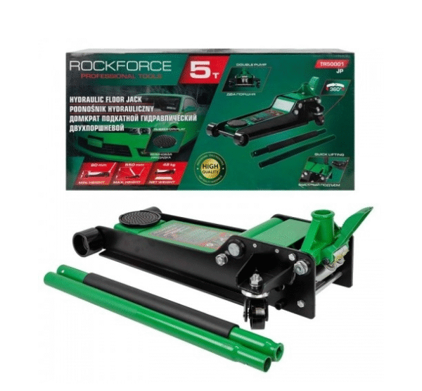 Крик крокодил нископрофилен 5т с педал ROCKFORCE , 90-550mm