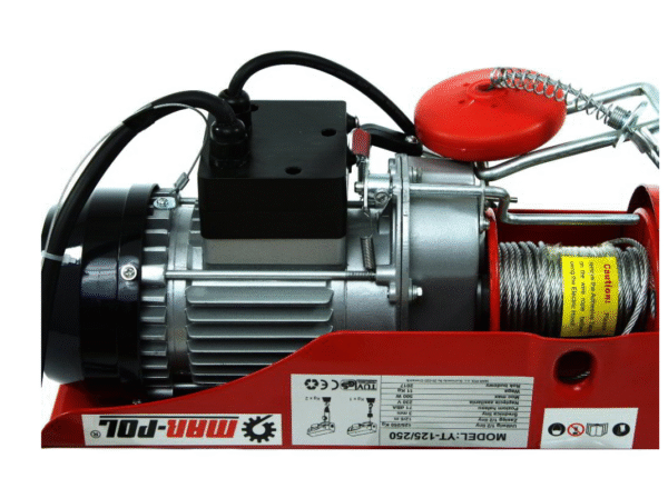 т2 Електрическа въжена лебедка 125 / 250 кг 12 м 500W Mar-Pol