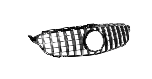 Решетка GT-R дизайн за Mercedes C-Class W205 Черен гланц с хром ребра