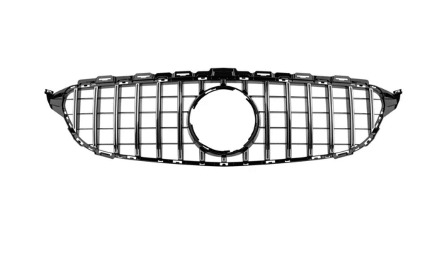 Решетка GT-R дизайн за Mercedes C-Class W205 Черен гланц с хром ребра