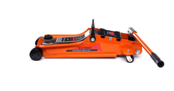 Крик хидравличен тип крокодил 2,5 тона KraftDele с ВЪРТЯЩА ДРЪЖКА + Стойки за крик 3Т