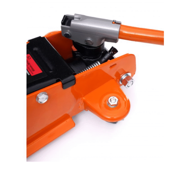 Крик хидравличен тип крокодил 2,5 тона KraftDele с ВЪРТЯЩА ДРЪЖКА + Стойки за крик 3Т