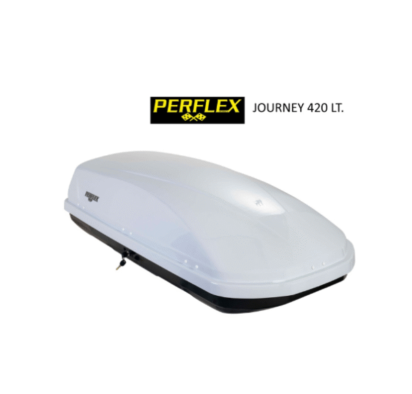 Автобокс Perflex Journey 420л с ключалка - бял