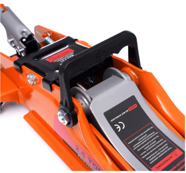 Крик хидравличен тип крокодил 2,5 тона KraftDele + Стойки за крик 3Т