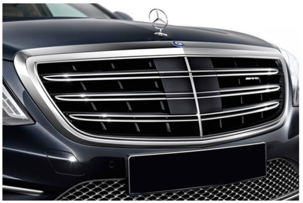 Хром/черна решетка тип AMG за Mercedes S класа W222 2013-2020 за модела с Distronic и Night Vision