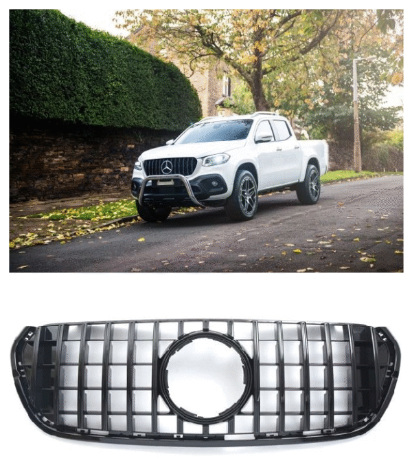 Черна решетка тип GT за Mercedes X класа BR470 след 2018 година