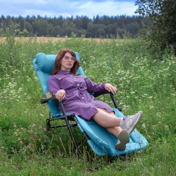 Сгъваем стол-шезлонг  - Син