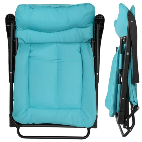 Сгъваем стол-шезлонг  - Син