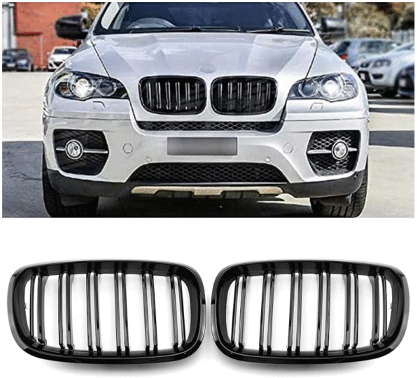 щ Бъбреци с двойни ребра черен лак за BMW X5 E70 / E71 2007-2013