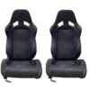 Спортни седалки за МПС - 1052 Черна с черен конец