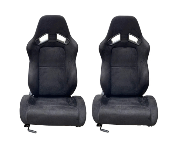 Спортни седалки за МПС - 1052 Черна с черен конец