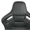Спортни седалки за МПС - 1053 Черна с червен конец