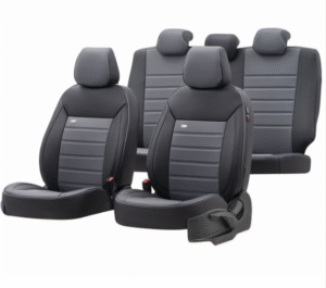 щщ Тапицерия за седалки Премиум PRM104 Черно/Сиво