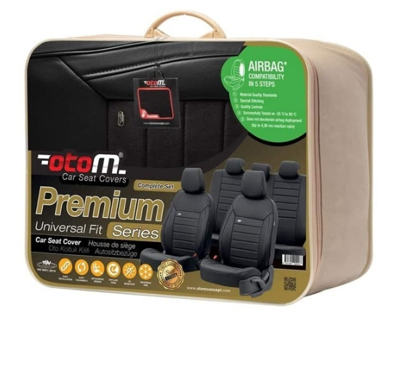 щщ1 Тапицерия за седалки Премиум PRM104 Черно/Сиво