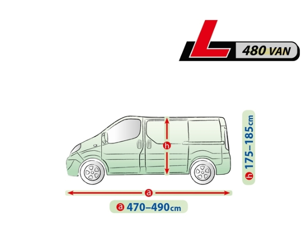 Покривало Kegel серия Mobile размер L480 сиво за VAN