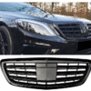 Черен лак решетка тип AMG за Mercedes S класа W222 2013-2020 за модела с Distronic и Night Vision