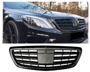 ю Черен лак решетка тип AMG за Mercedes S класа W222 2013-2020 за модела с Distronic и Night Vision