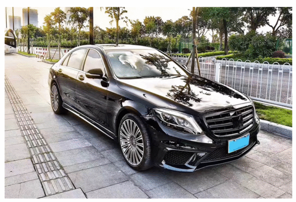 Черен лак решетка тип AMG за Mercedes S класа W222 2013-2020 за модела с Distronic и Night Vision