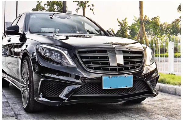 Черен лак решетка тип AMG за Mercedes S класа W222 2013-2020 за модела с Distronic и Night Vision