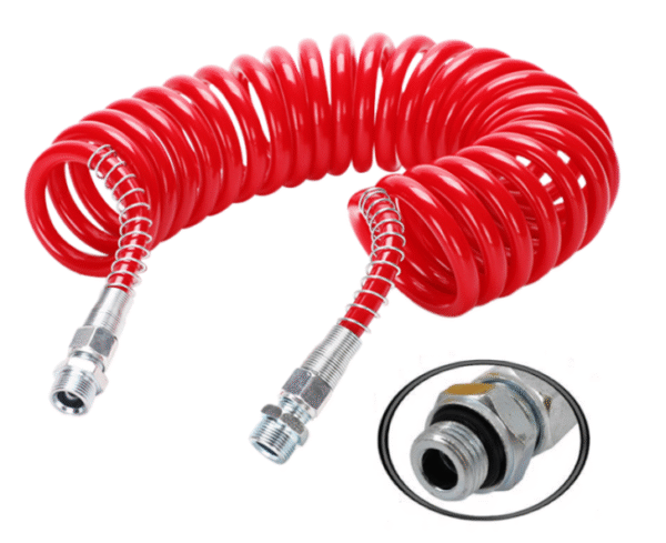 Въздушен маркуч за камион, Резба M16, Червен