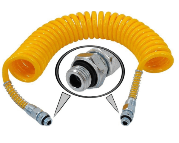 Въздушен маркуч за камион, Резба M16, Жълт