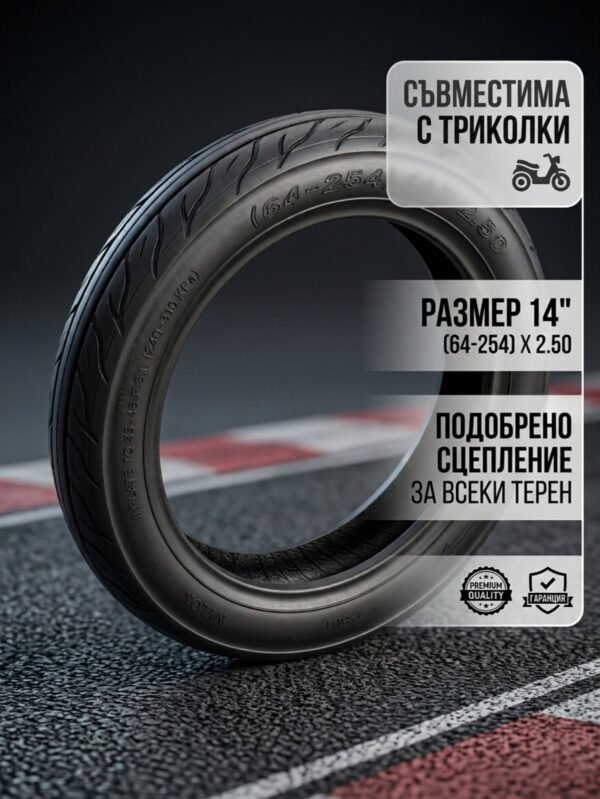 Гума за скутер, триколка 14×2.50