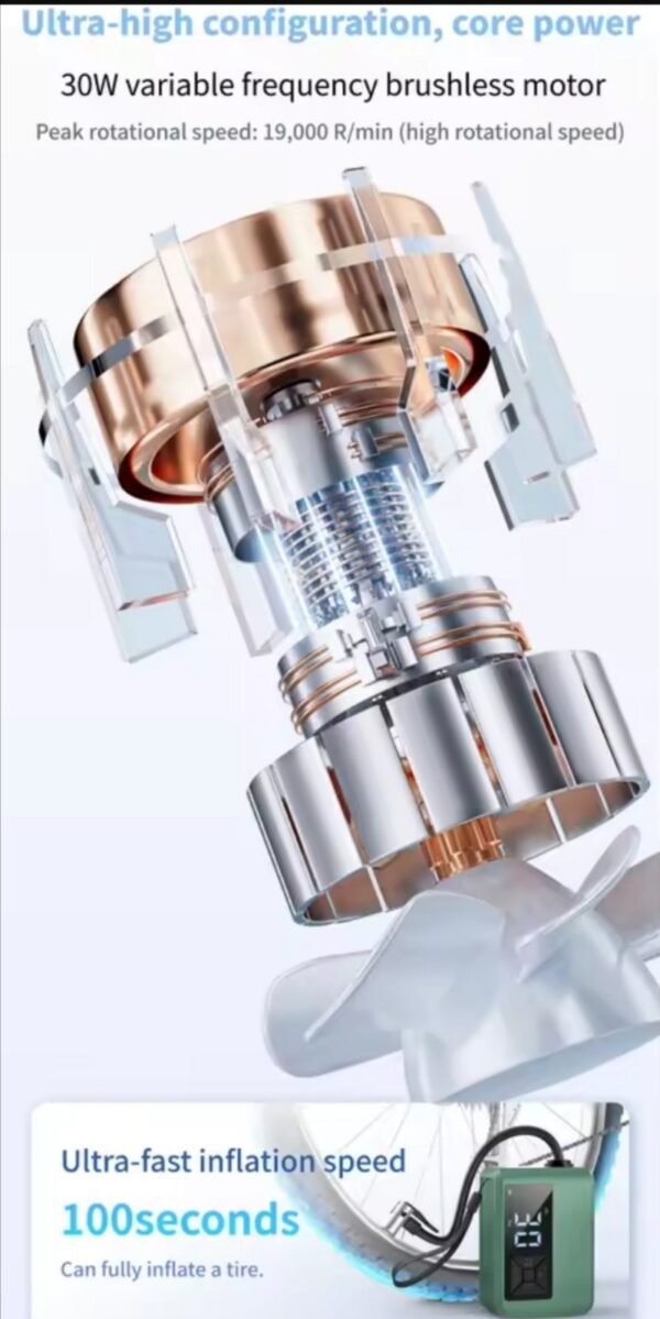 CC108 Преносима цифрова помпа за гуми за шосейни велосипеди, аксесоари, манометър за гуми с USB зареждане, мини помпа за електрически велосипеди